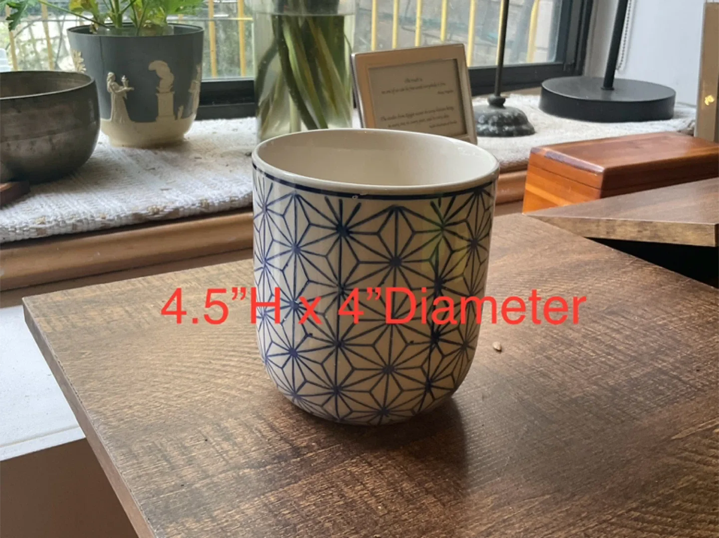 Patterned Ceramic Planter - 4.5" x 4" thumbnail