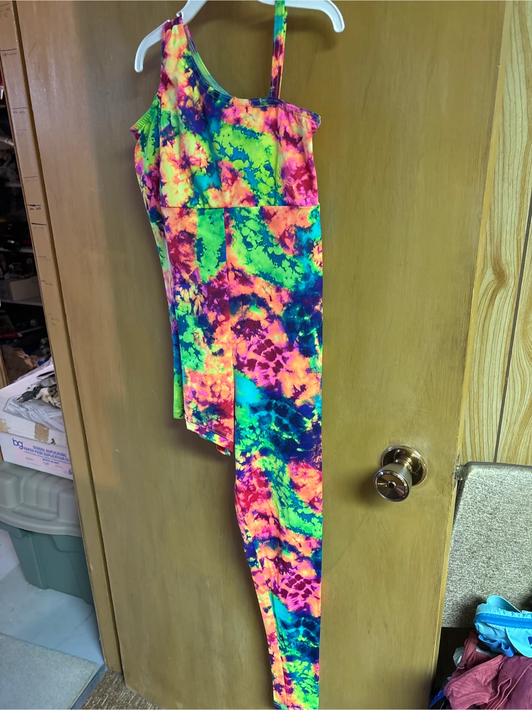 Tie Dye One Shoulder dance costume