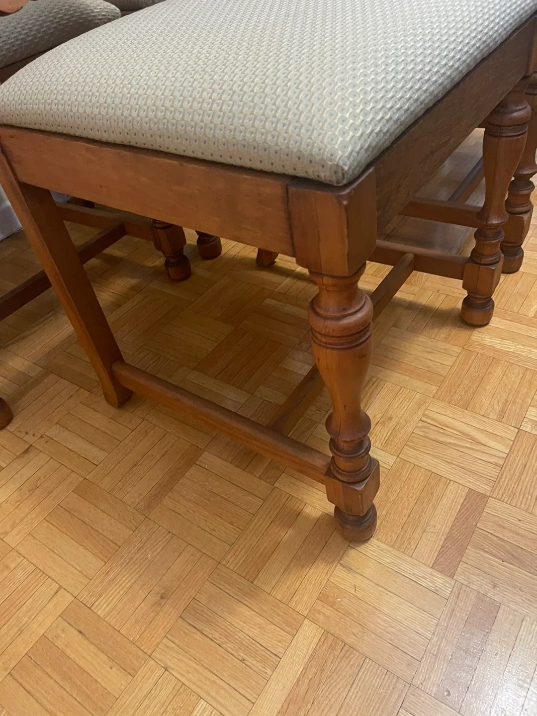 Set of 5 Vintage Wooden Dining Chairs image indicator(5)