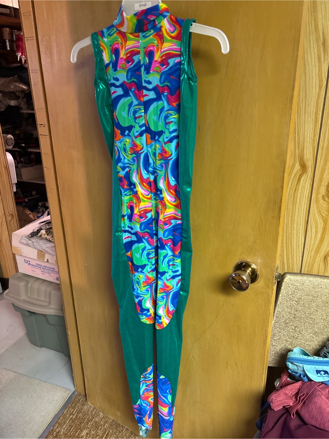 Green & Multi-Colour Jazzamatazz Dance Costume - Size Small
