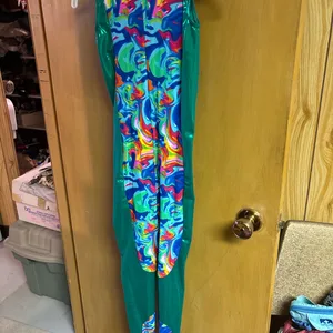 Green & Multi-Colour Jazzamatazz Dance Costume - Size Small