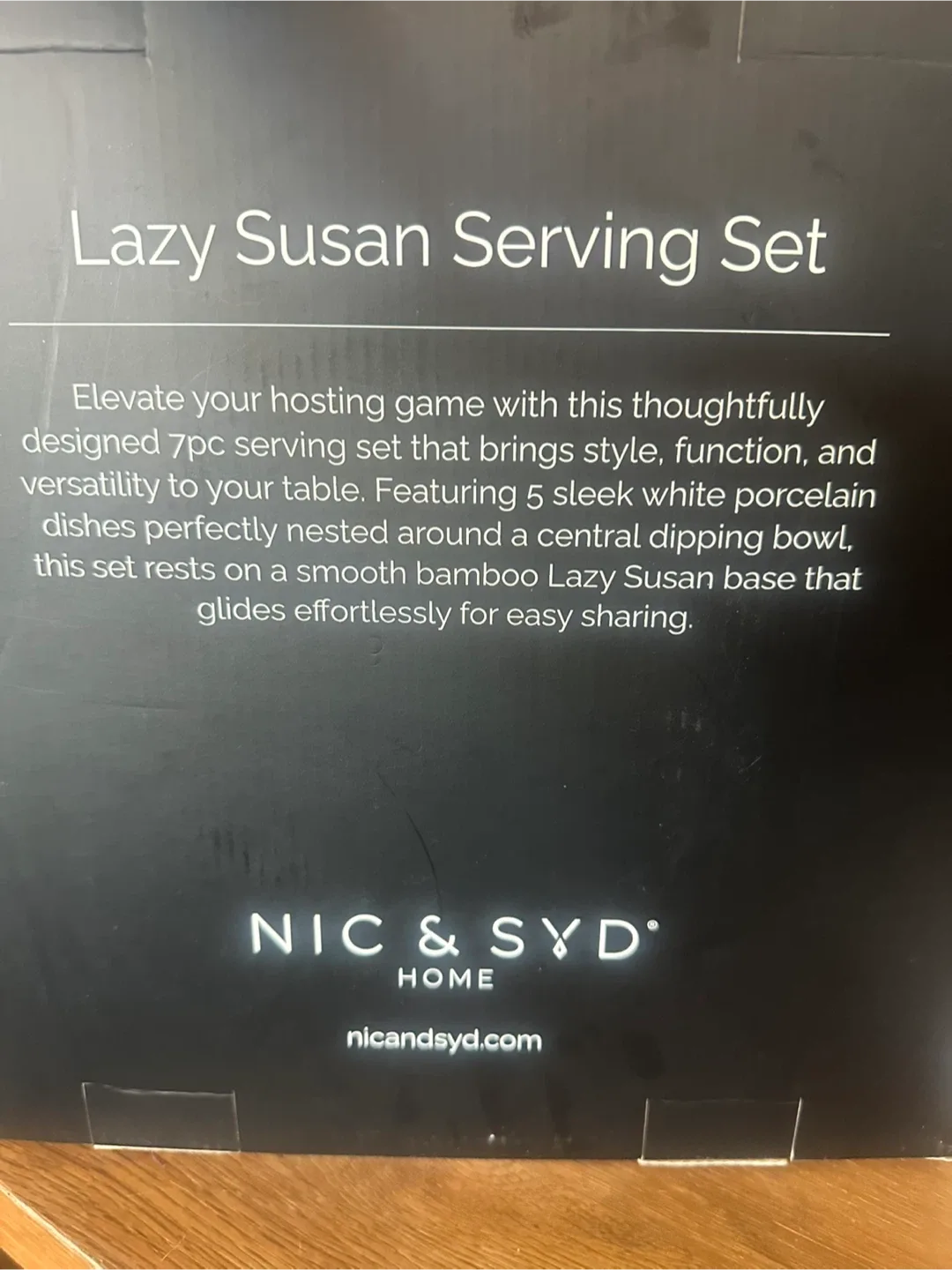 New in box Nic & Syd Lazy Susan Serving Set - 7pc New image indicator(4)