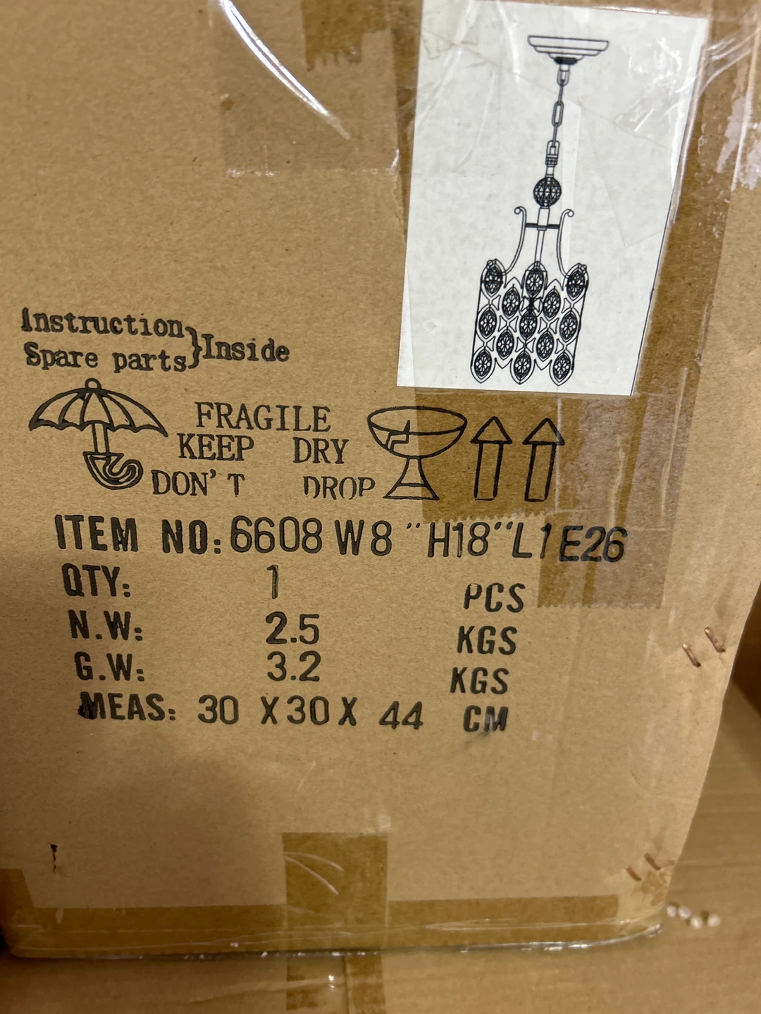 Chandelier - 6608 W8 H18 L1E26