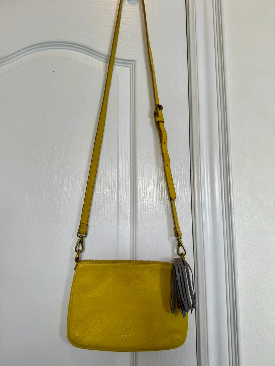 Fossil Yellow Leather Crossbody Bag thumbnail