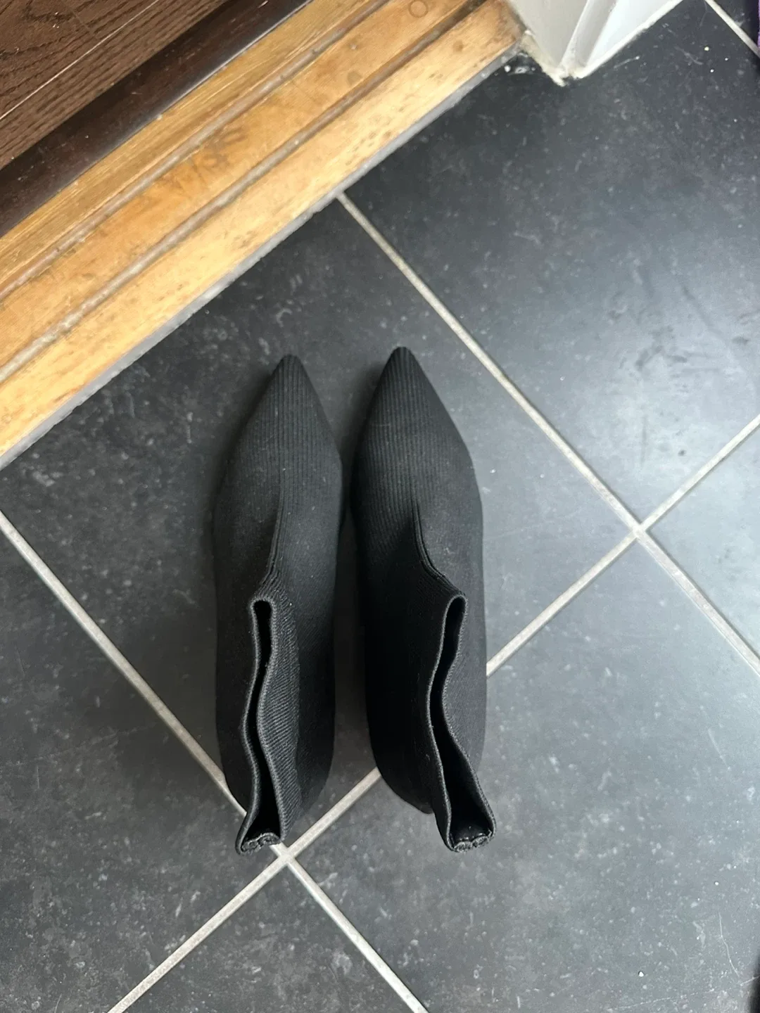 Black Sock Boots with Pearl Heel Detail image indicator(3)