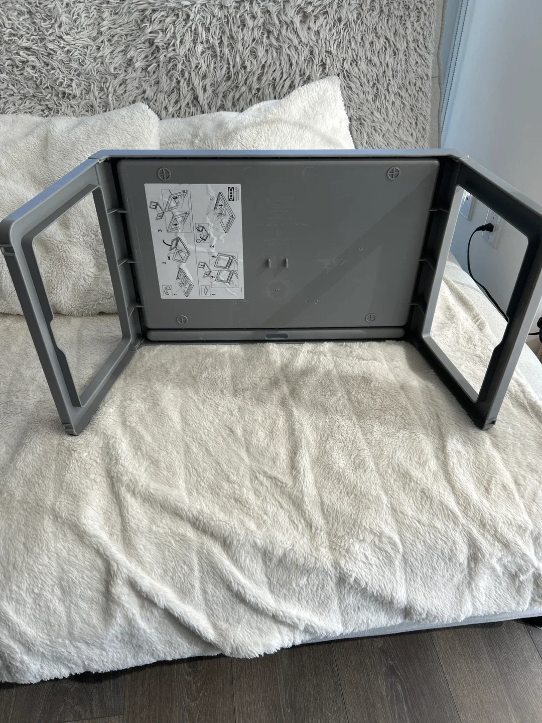 Grey Portable Bed Desk/serving tray (ikea) image indicator(4)