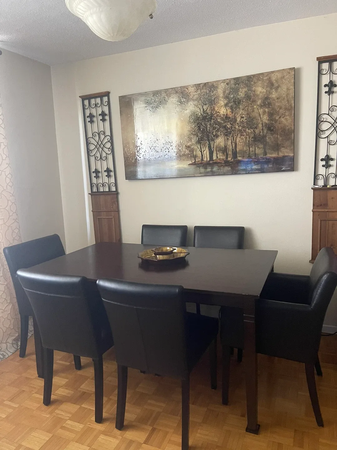 Crate & Barrel Dining Table with 6 Chairs - Black image indicator(5)