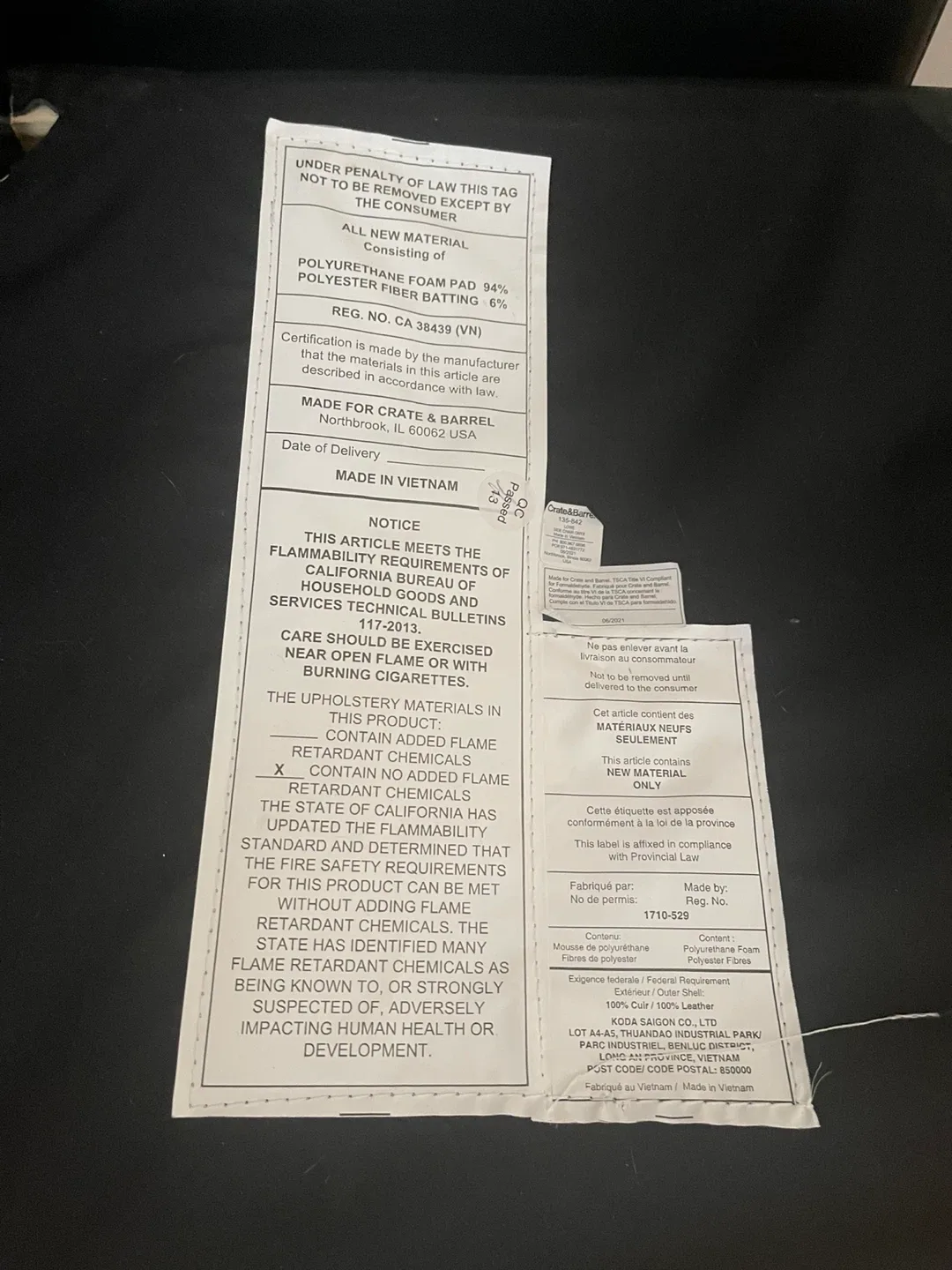 Crate & Barrel Dining Table with 6 Chairs - Black image indicator(4)