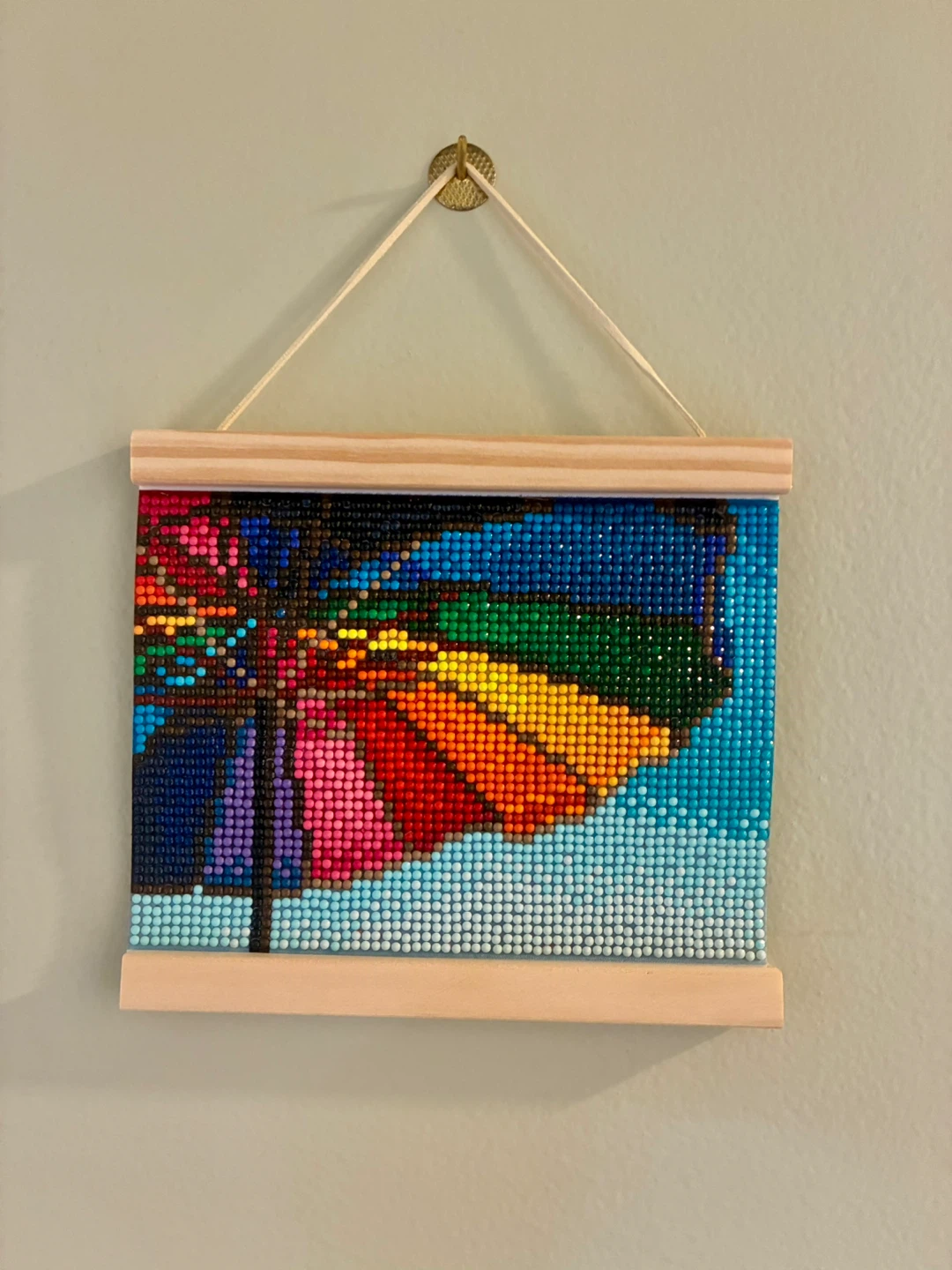 Beach Umbrella Colorful Diamond Art Painting