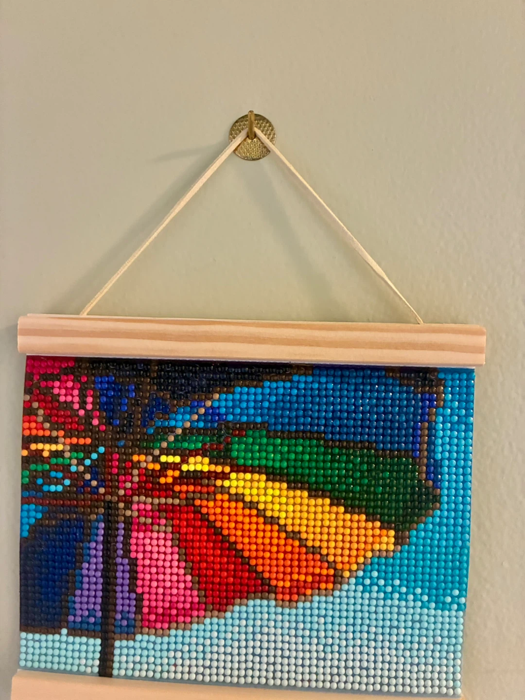 Beach Umbrella Colorful Diamond Art Painting - photo 2