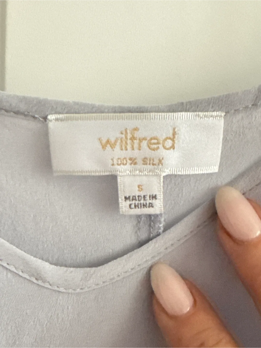 Wilfred Silk Cami, Soft Grey-Blue: Size Small image indicator(4)