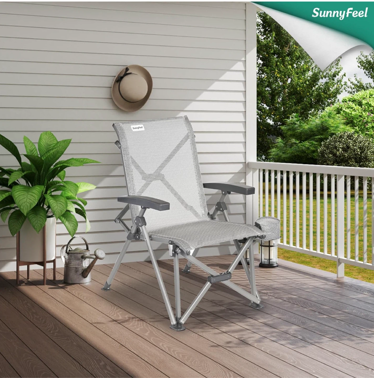 SunnyFeel High-Back Camping Chair with Armrests - photo 2