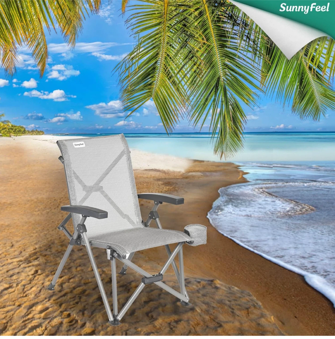 SunnyFeel High-Back Camping Chair with Armrests - photo 4