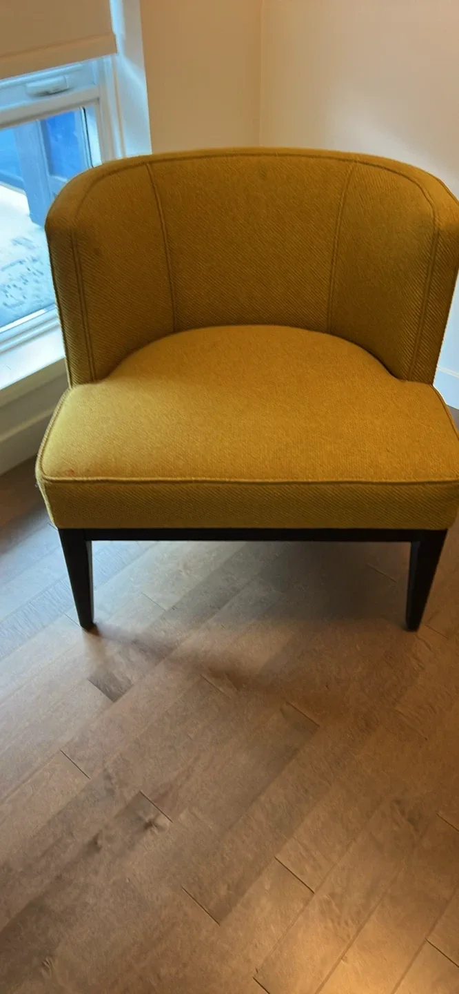 Crate & Barrel - Lime/Yellow Accent Chair thumbnail