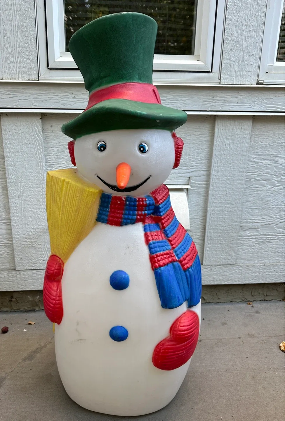 Vintage Blow Mold Snowman - Holiday Decor thumbnail