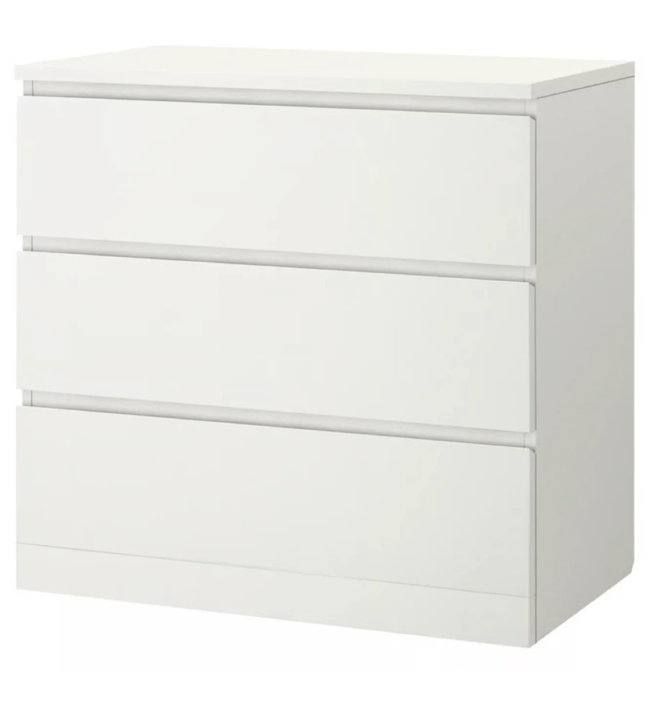 IKEA Malm 3-Drawer Dresser - White thumbnail