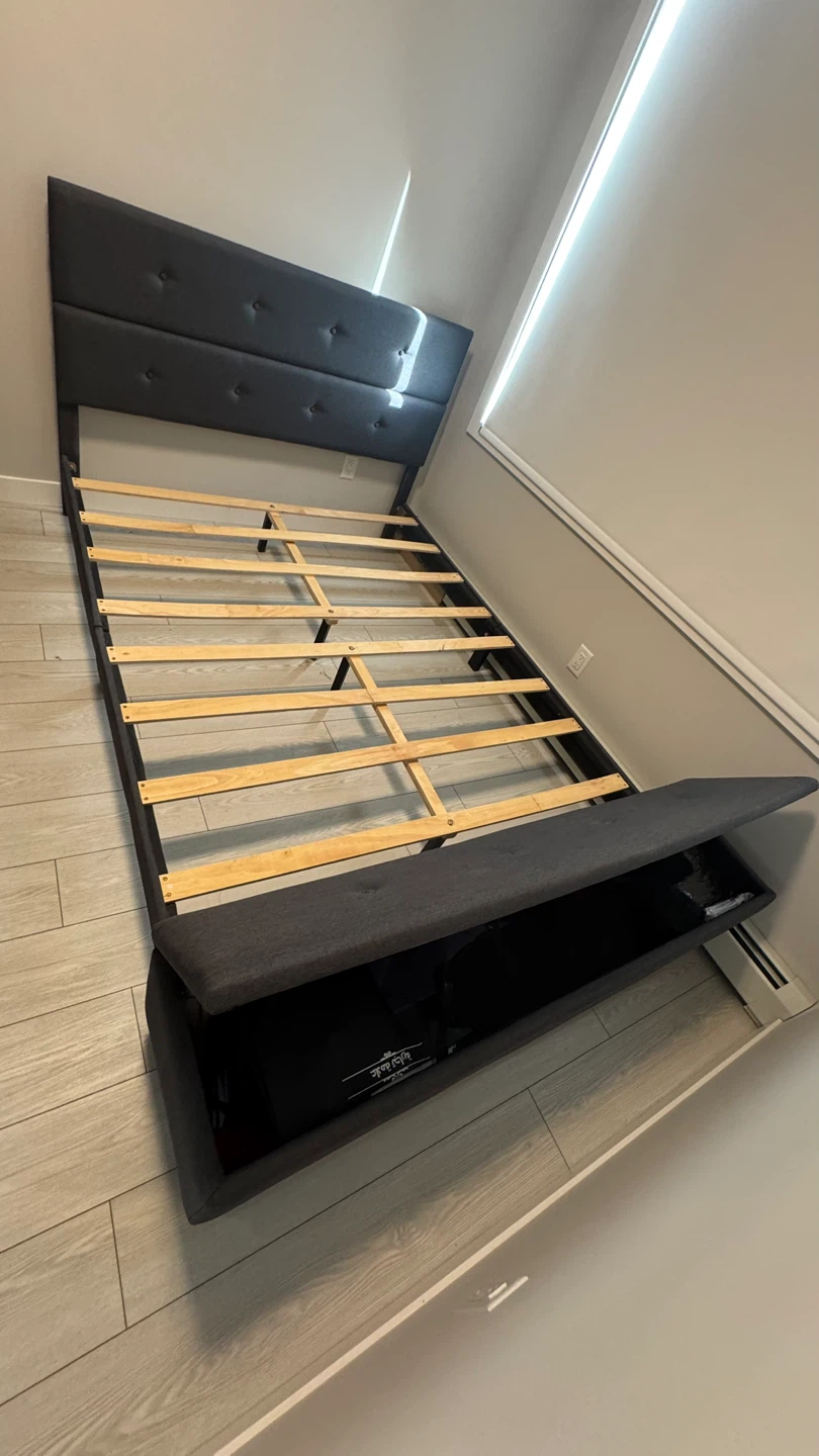 Upholstered Bed Frame with Storage
