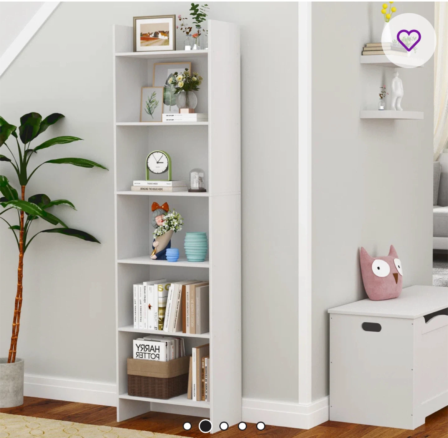 Ebern Designs White bookshelf - photo 4
