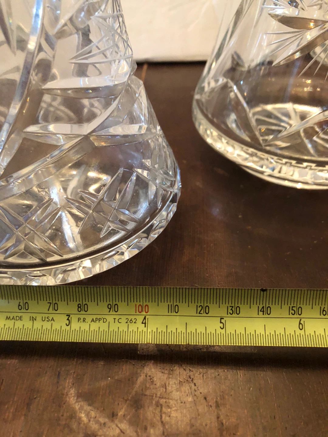 Vintage Pinwheel Crystal Decanters. Like New. - photo 3