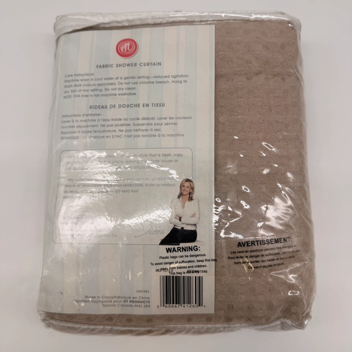 Debbie Travis Fabric Shower Curtain, New - photo 2