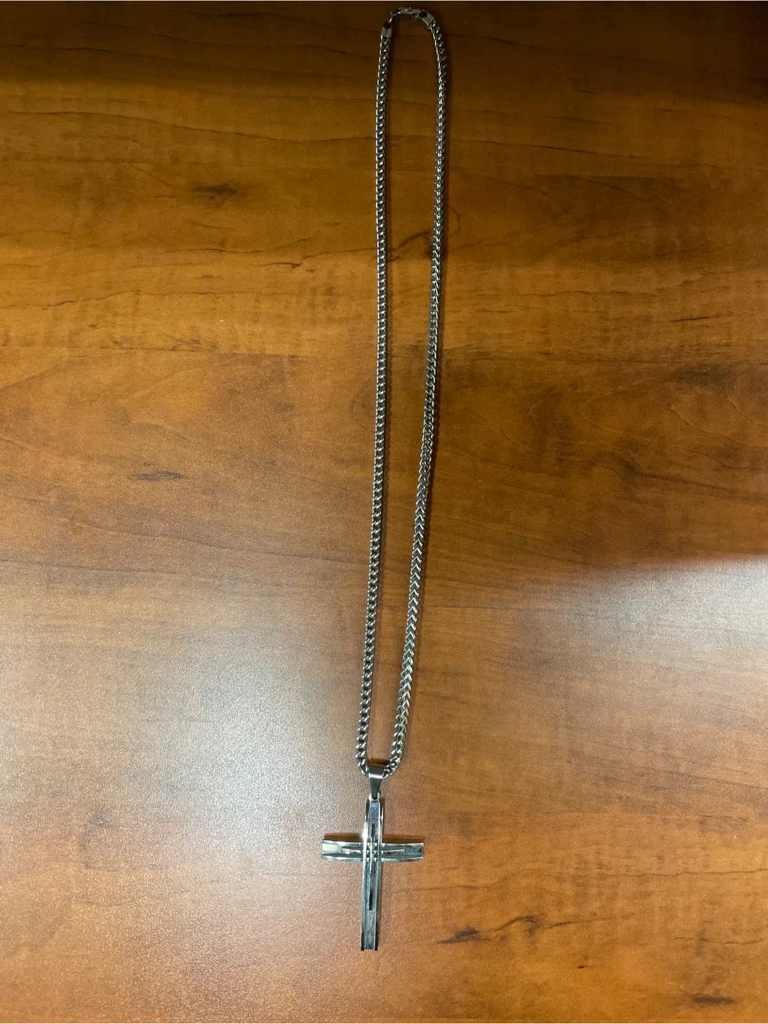 Silver Cross Pendant Necklace image indicator(2)