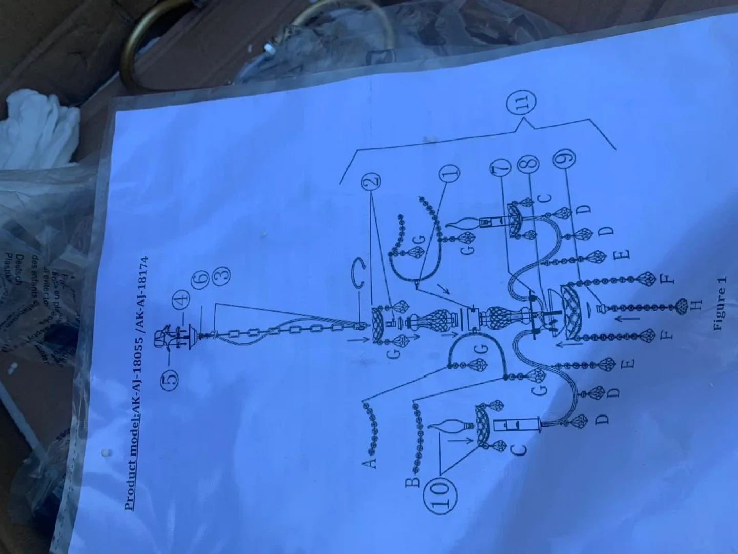 Bestier Gold Crystal Candle Chandelier - 26 x 26 inches image indicator(4)