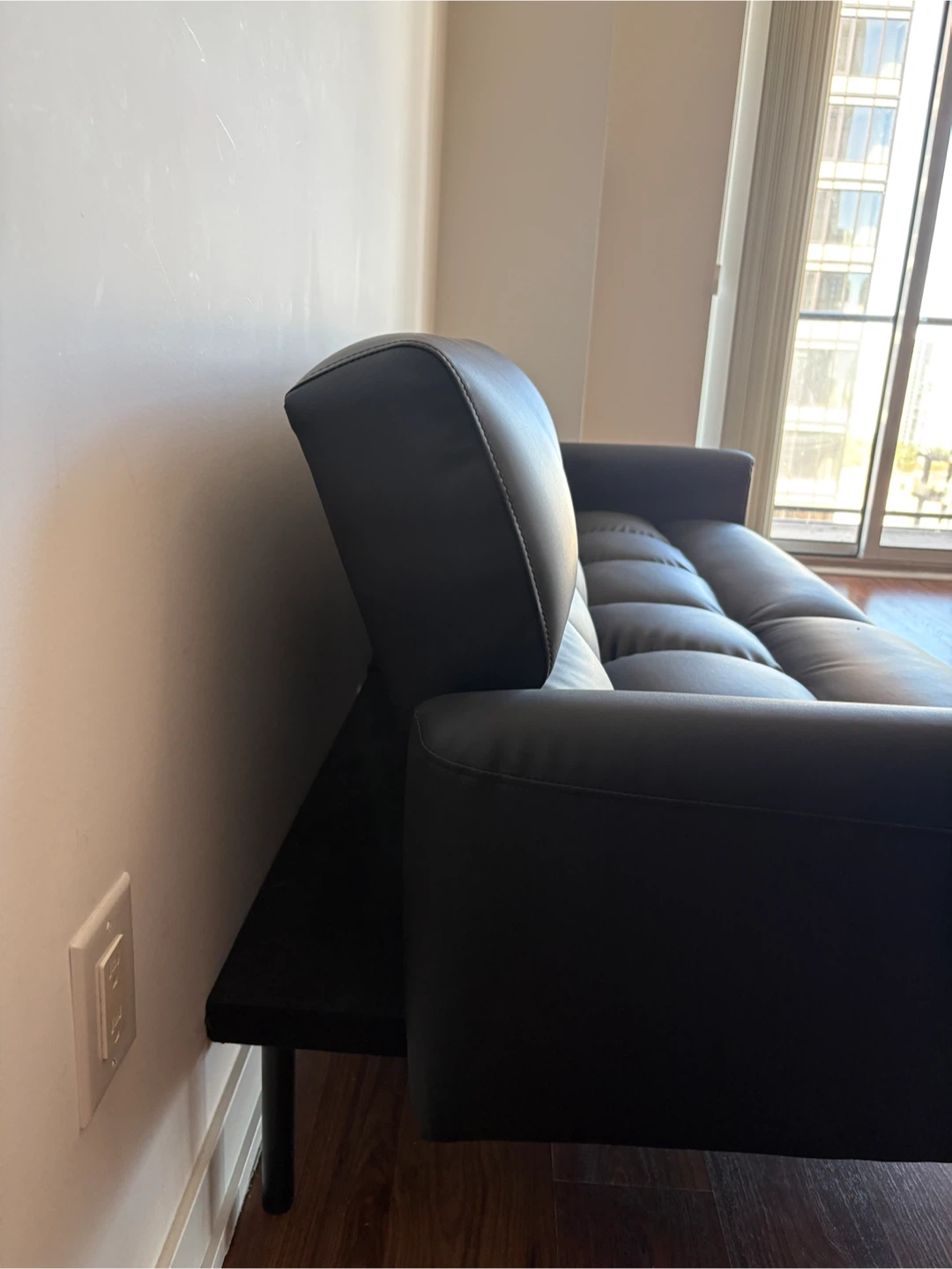 Convertible 82.3" Black Sofa - photo 4