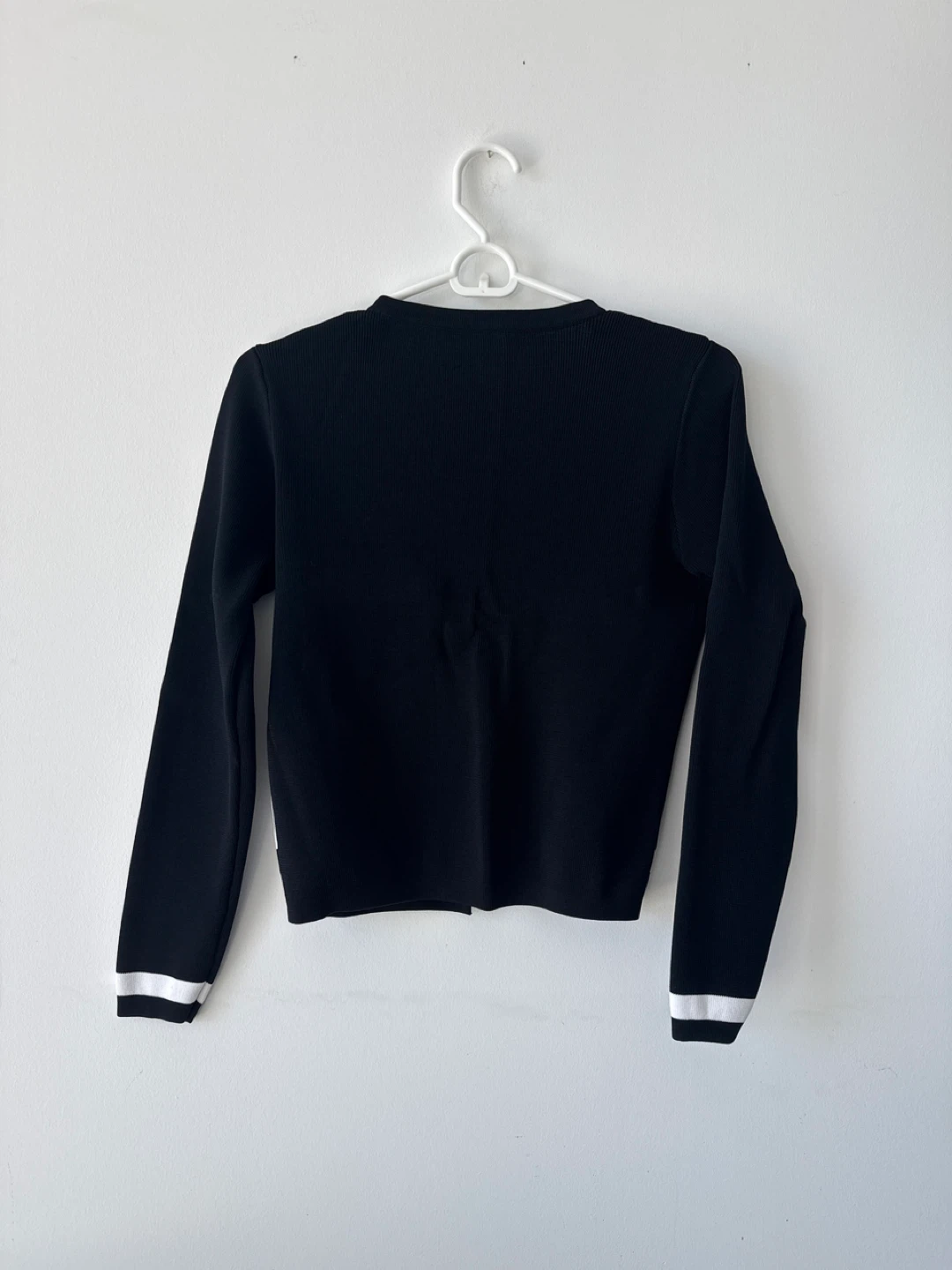 Two-Tone Cardigan - Black and White - photo 2