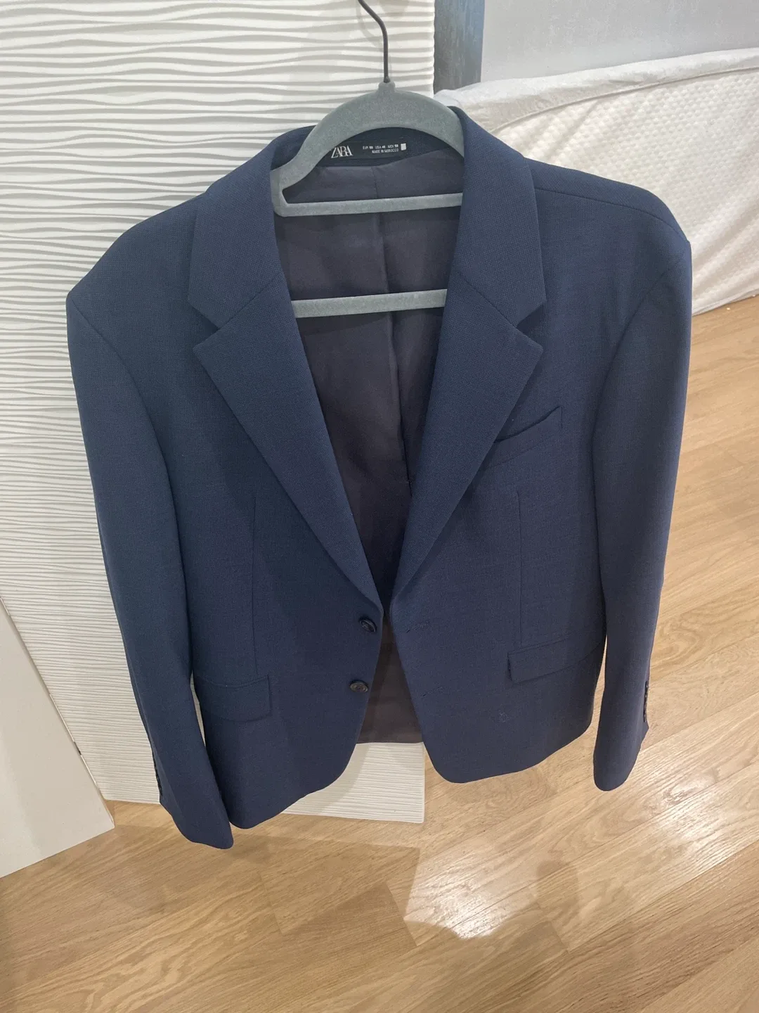Zara Navy Blue Blazer - Size EUR 50 thumbnail