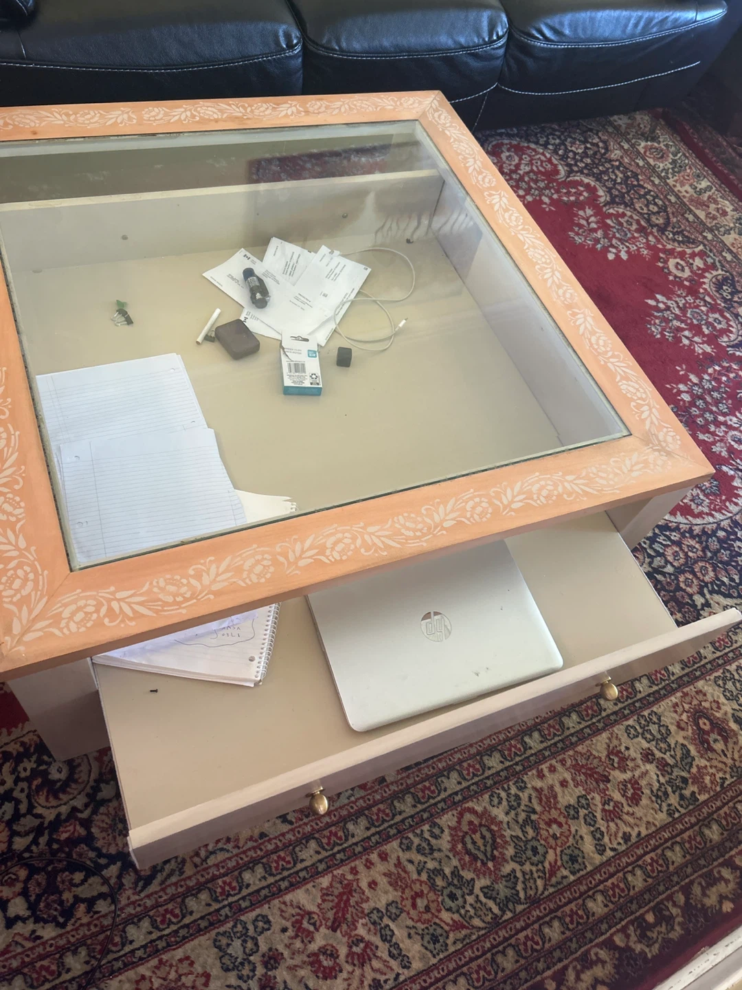 Glass Top Coffee Table - photo 2
