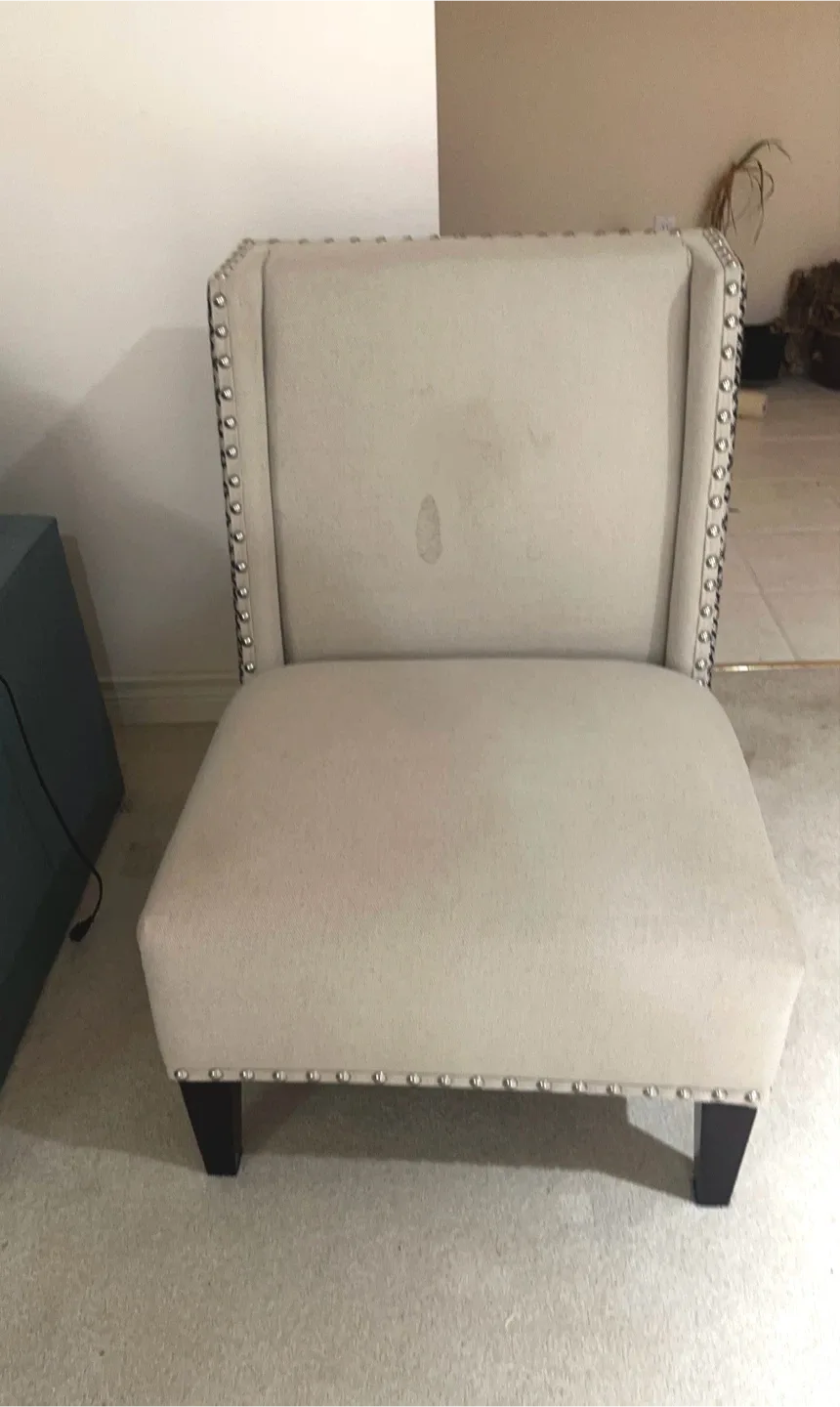 Upholstered Accent Chair - Beige image indicator(2)