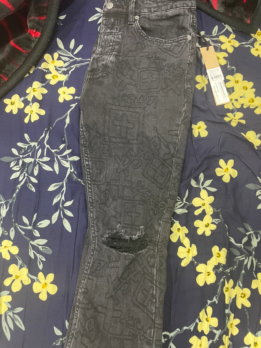 Ksubi Van Winkle Stencil Black Jeans - Size 34