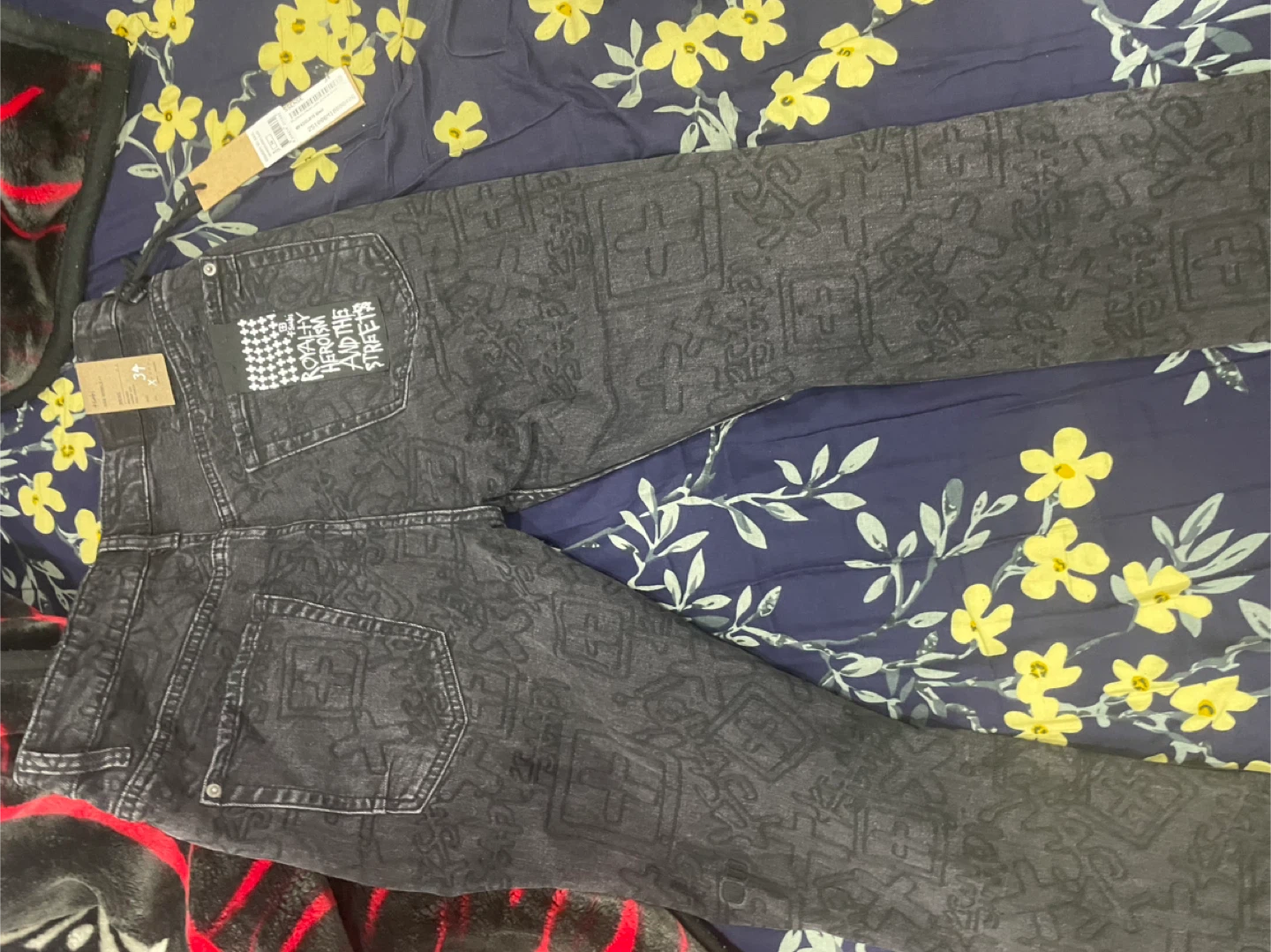 Ksubi Van Winkle Stencil Black Jeans - Size 34 - photo 2