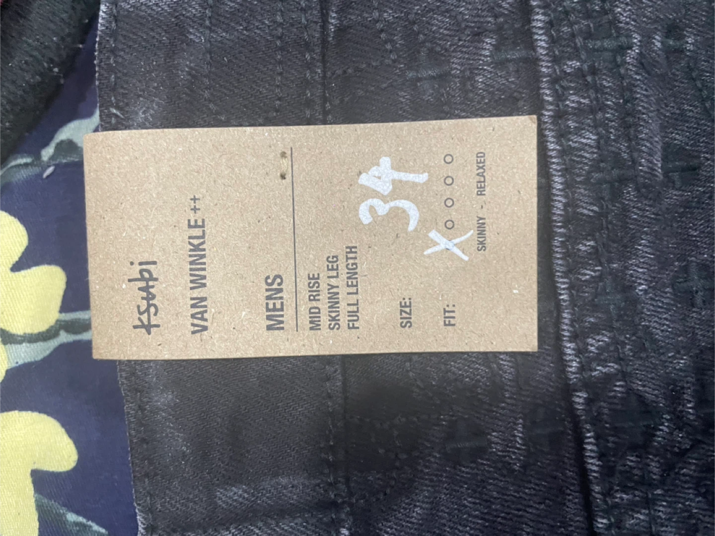 Ksubi Van Winkle Stencil Black Jeans - Size 34 - photo 3