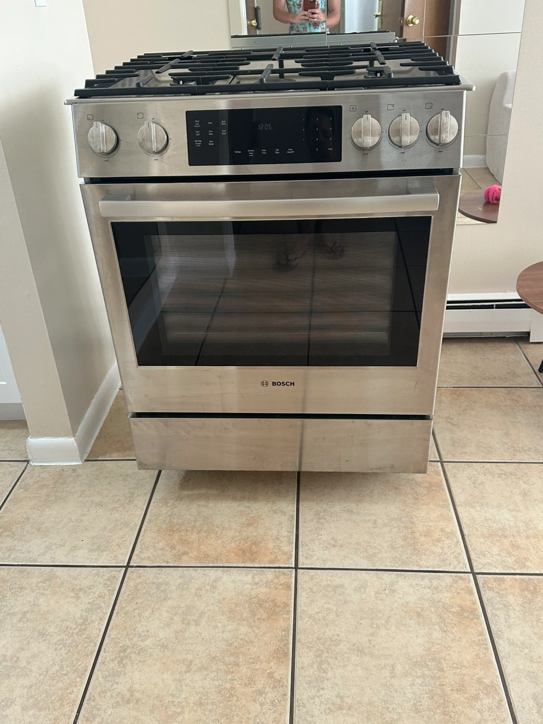 Bosch 800 Series Dual Fuel Slide-in Range 30" Stainless Steel