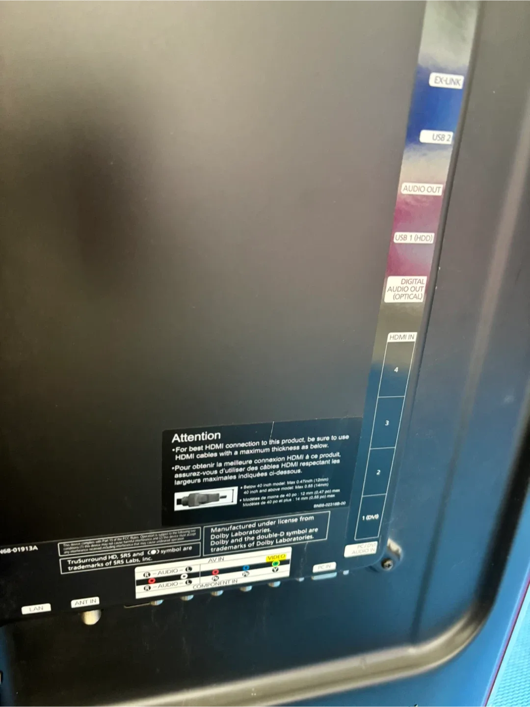 Samsung UN46B7000WF 46" LCD TV image indicator(4)