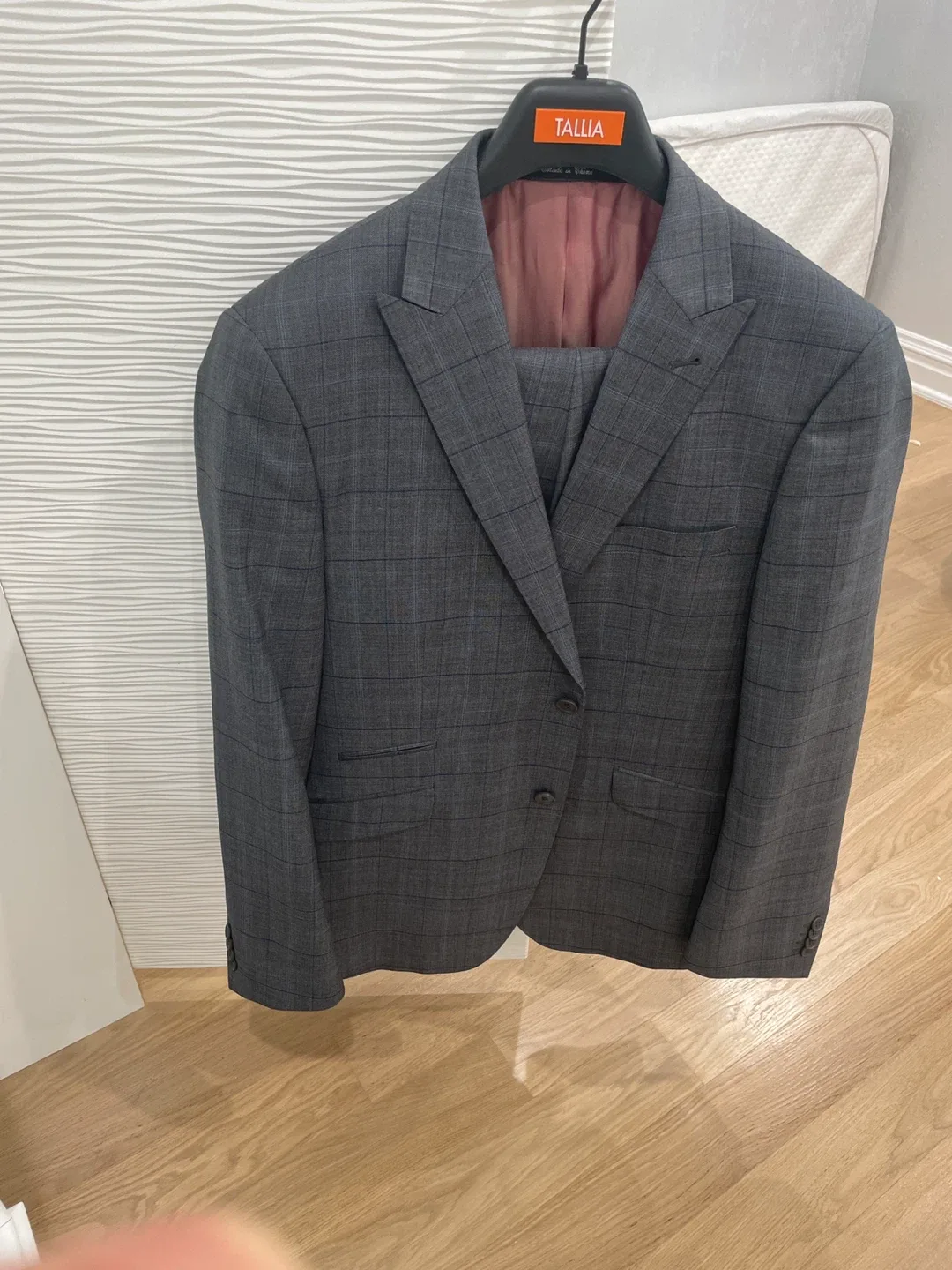 Tallia Gray Plaid Suit thumbnail