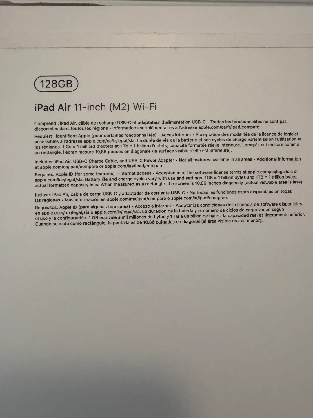 iPad Air 11-inch (M2) Wi-Fi 128GB image indicator(2)