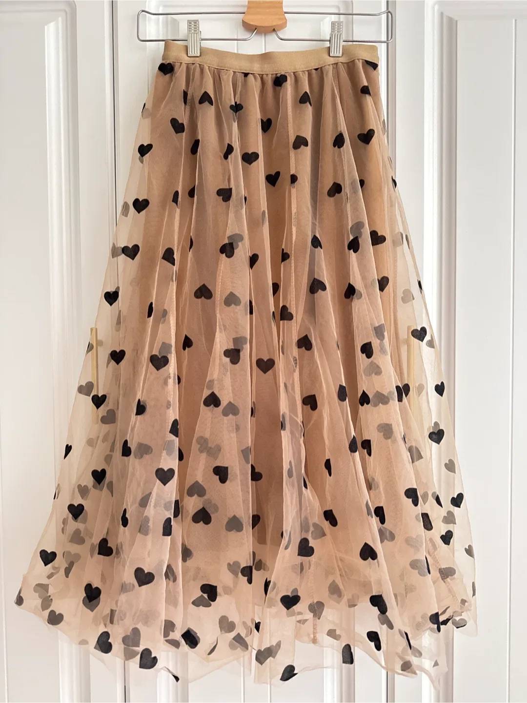 Kate Hewko Ltd Edition Tulle Skirt, Black Velvet Hearts image indicator(2)