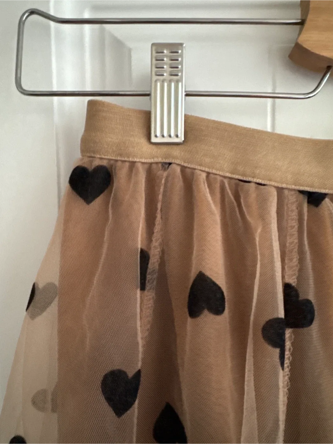 Kate Hewko Ltd Edition Tulle Skirt, Black Velvet Hearts image indicator(4)