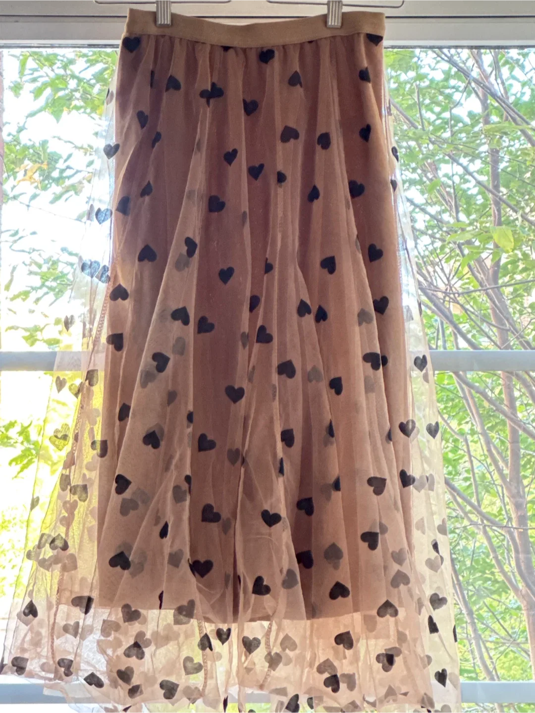 Kate Hewko Ltd Edition Tulle Skirt, Black Velvet Hearts image indicator(6)