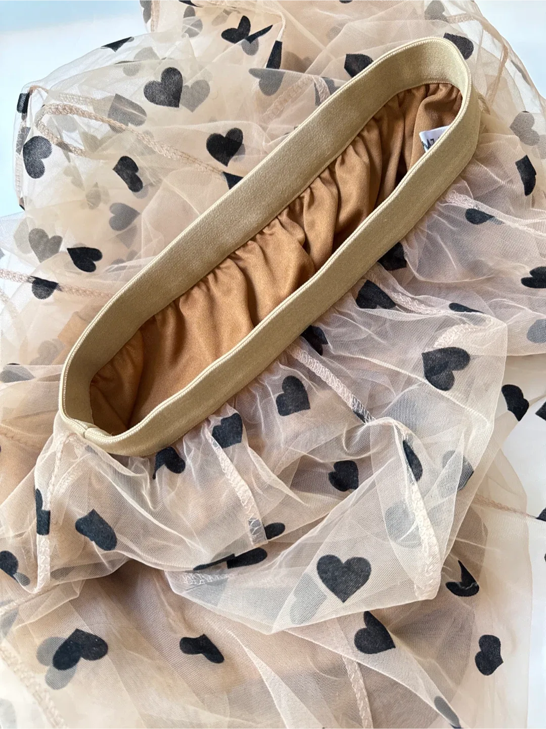 Kate Hewko Ltd Edition Tulle Skirt, Black Velvet Hearts image indicator(7)