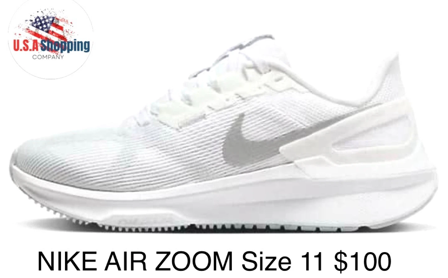 NEW White/Gray Nike Air Zoom Unisex Shoes Sz 11