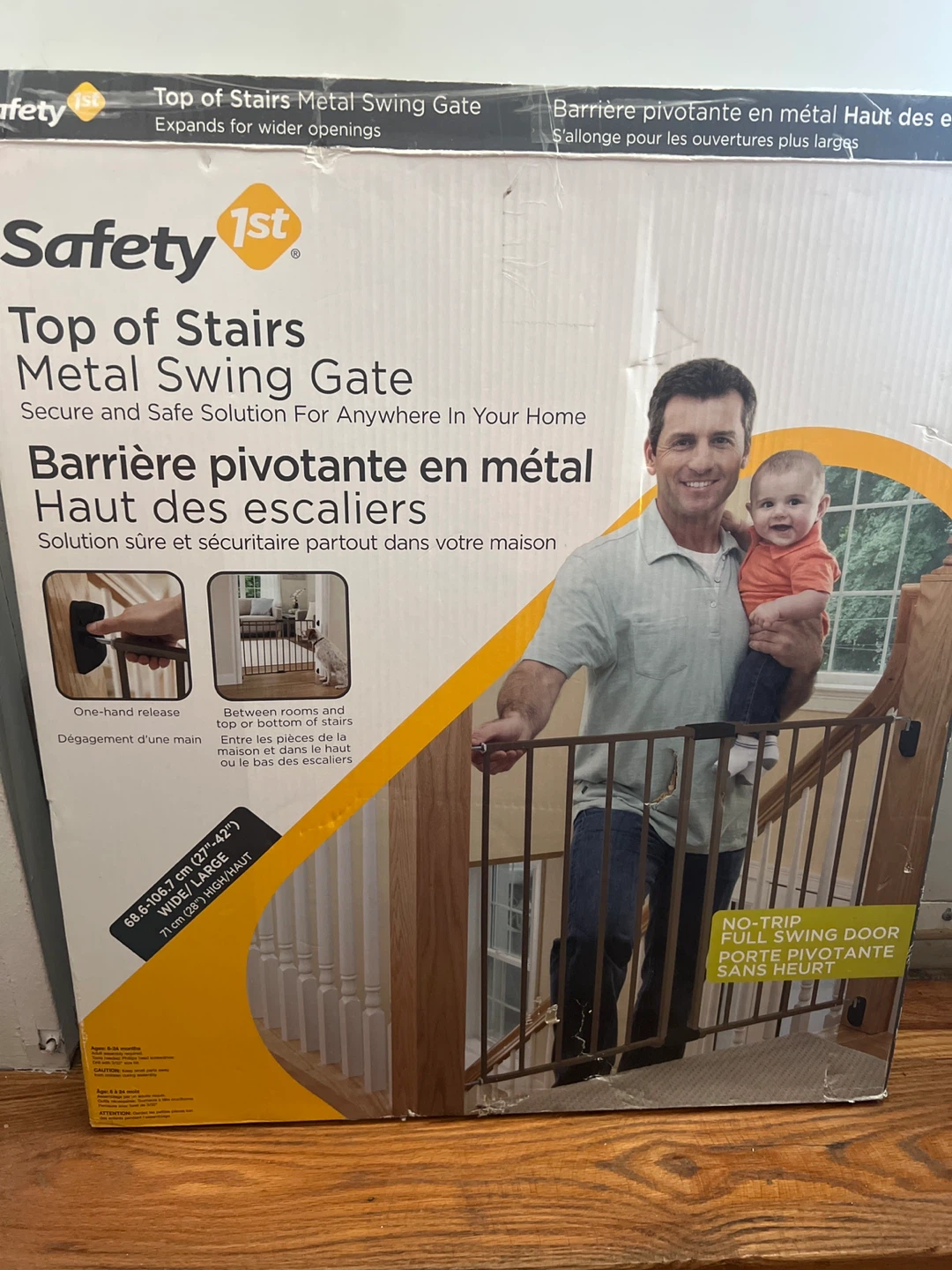Safety 1st Top of Stairs Metal Swing Gate