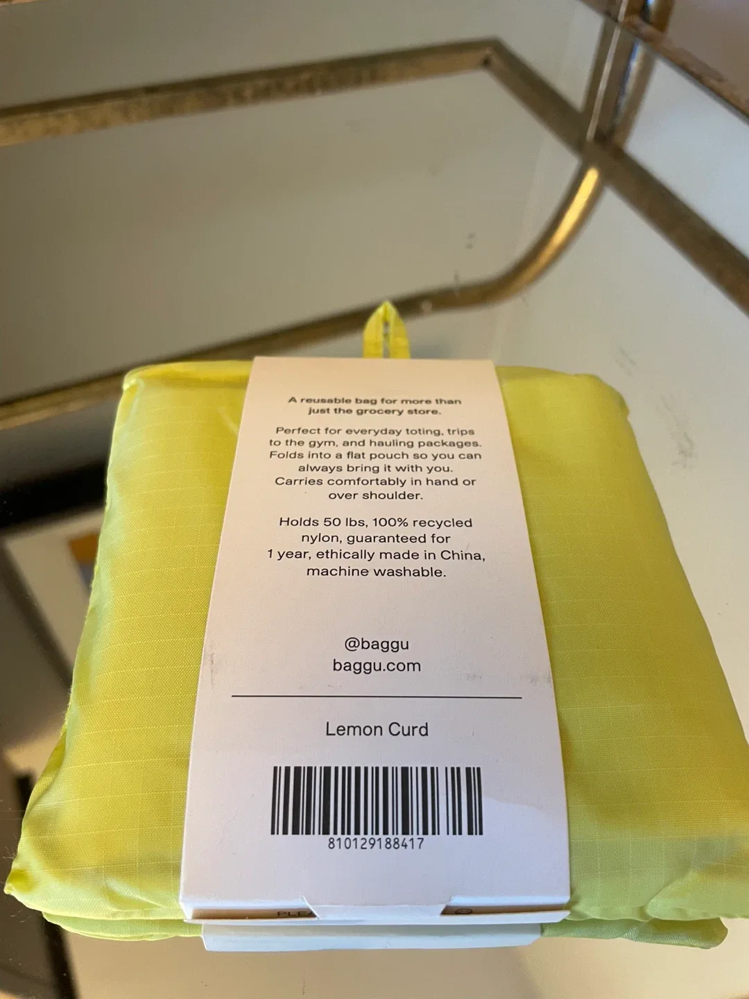 Baggu Standard Reusable Bag - Lemon Curd NEW image indicator(2)