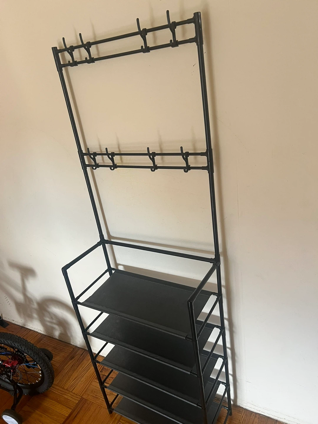Black Coat Rack Shoe Organizer - photo 3