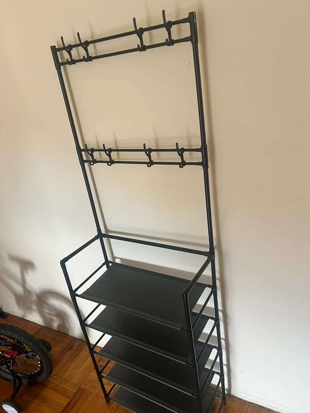 Black Coat Rack Shoe Organizer image indicator(3)