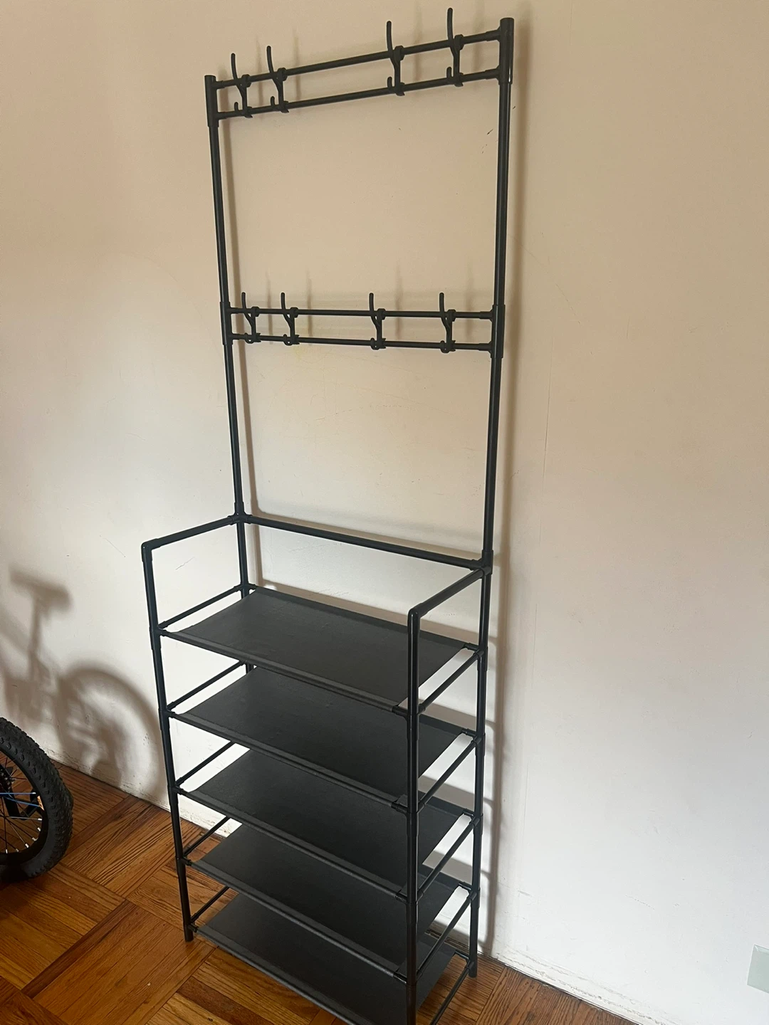 Black Coat Rack Shoe Organizer - photo 2