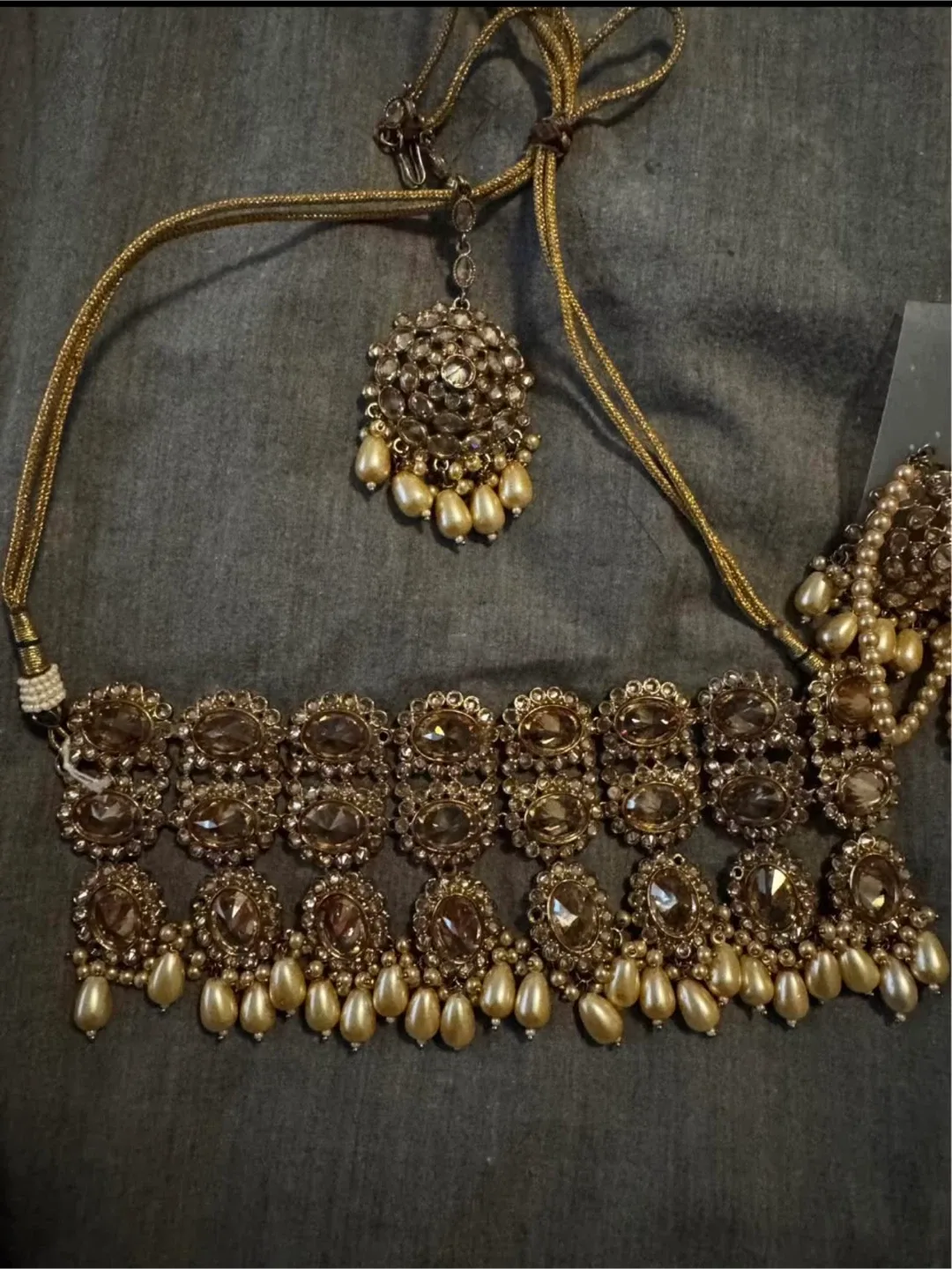 Pearl & Stone Indian Jewelry Set thumbnail