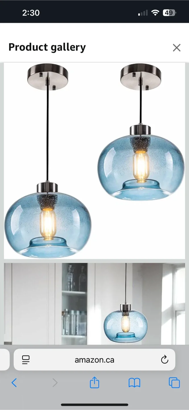 Spclsim 9.2" Globe Pendant Light - New in Box image indicator(3)